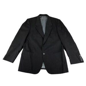 Jean‎ Paul Germain Mens Black Wool Inner Pockets Notch Collared Blazer Size 40 R